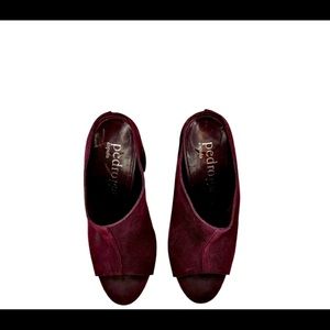 Pedro Garcia Espana Purple Suede Slip On Mules